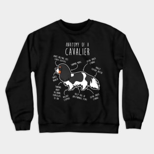 Tri-Color Cavalier King Charles Spaniel Dog Anatomy Crewneck Sweatshirt